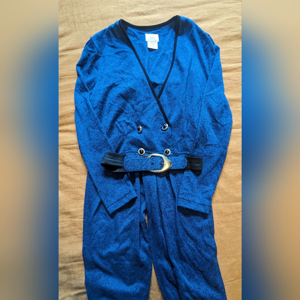 Vintage D'Knits blue knit set S/M